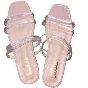 Lulus size 9 clear jelly sandals